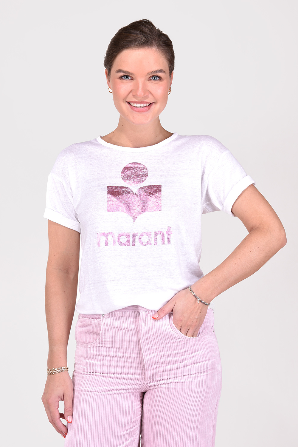 Marant Etoile t-shirt Koldi TS0004FA-A1N10E wit Marant Etoile t-shirt Koldi TS0004FA-A1N10E wit