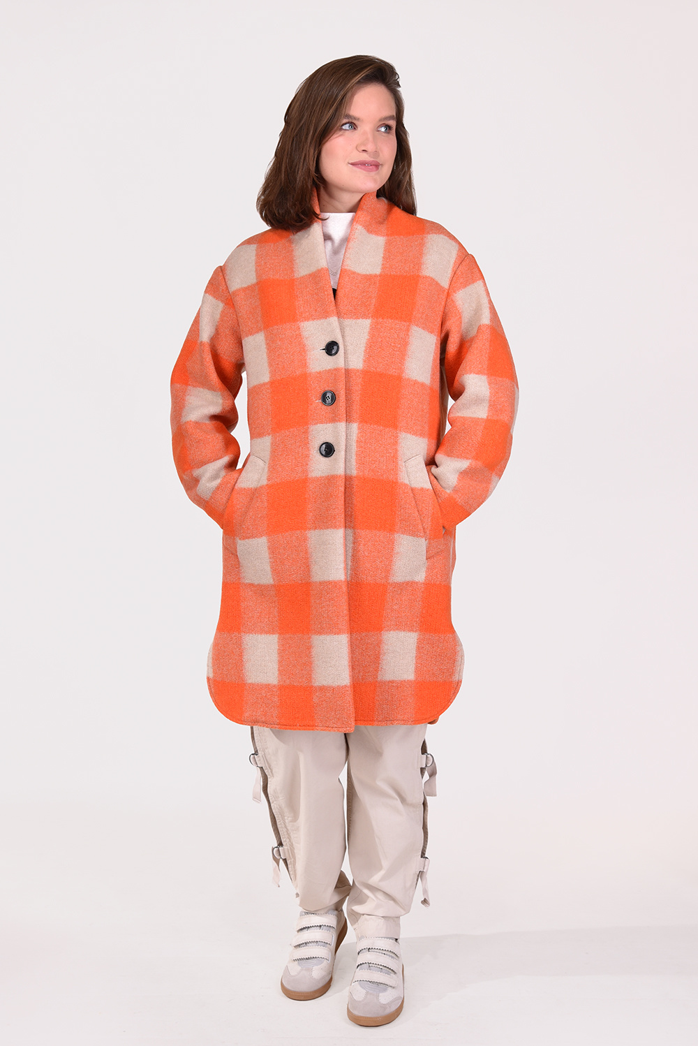 Marant Etoile coat Gabriel MA0019FA-A1D24E orange - Marjon Snieders