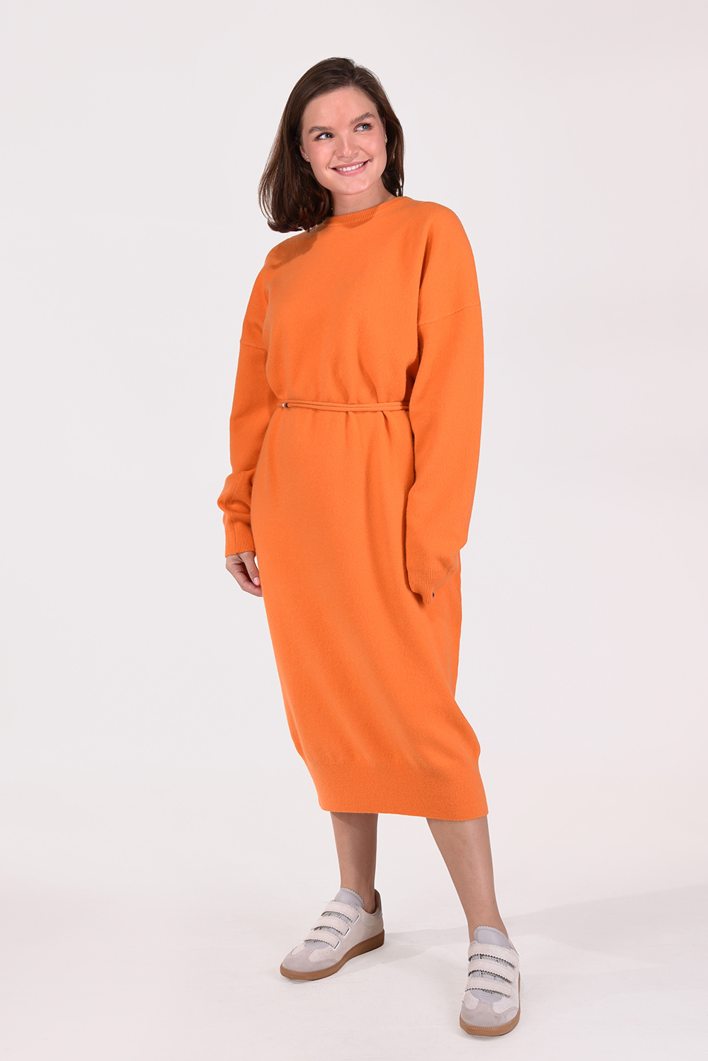 Extreme Cashmere jurk Crew Dress Short 251 carrot Extreme Cashmere jurk Crew Dress Short 251 carrot