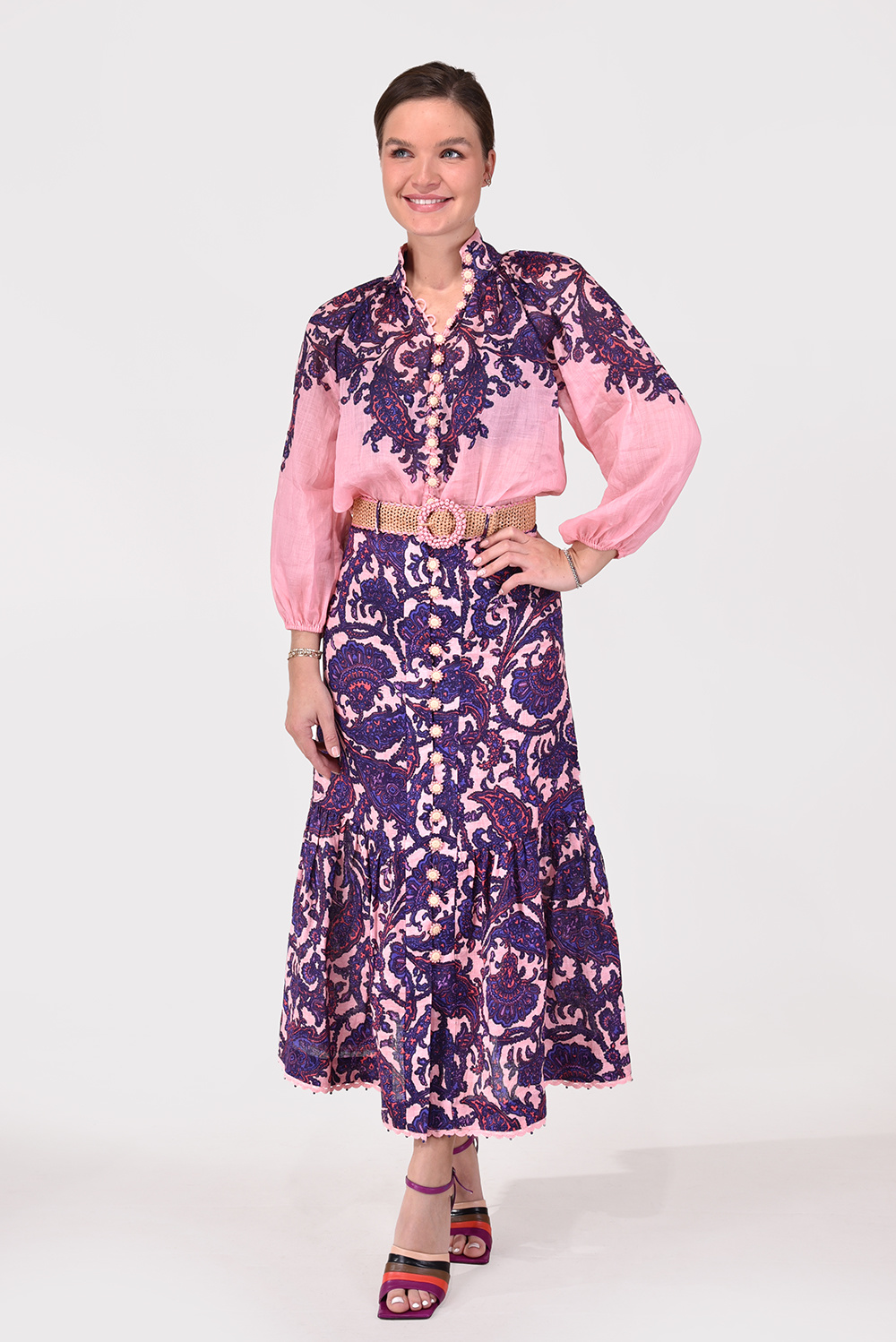 Zimmermann blouse Tiggy Billow 554TTIG roze Zimmermann blouse Tiggy Billow 554TTIG roze