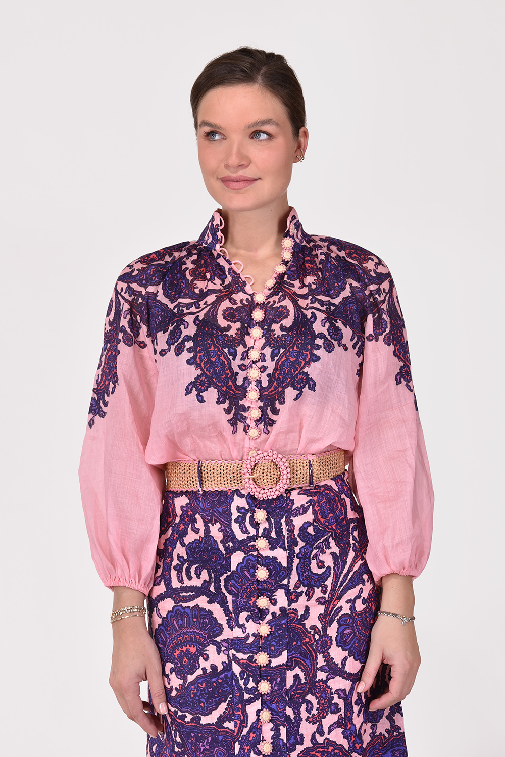 Zimmermann blouse Tiggy Billow 554TTIG roze Zimmermann blouse Tiggy Billow 554TTIG roze