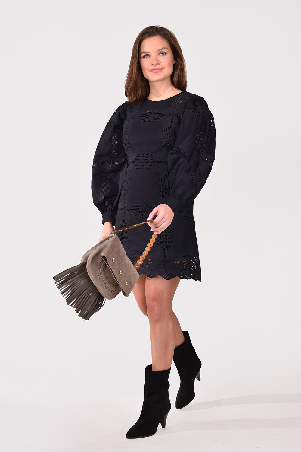 Magali Pascal jurk Arti MPRST23D22 zwart Magali Pascal jurk Arti MPRST23D22 zwart
