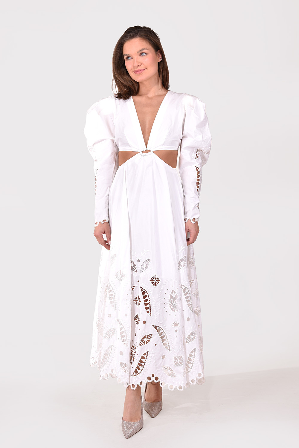 Magali Pascal jurk Percival MPRST23D17 wit Magali Pascal jurk Percival MPRST23D17 wit