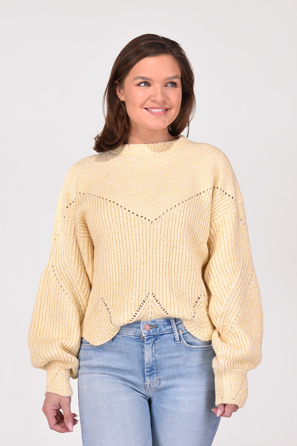 Magali Pascal trui Gabrielle MPRST23K03 geel Magali Pascal trui Gabrielle MPRST23K03 geel