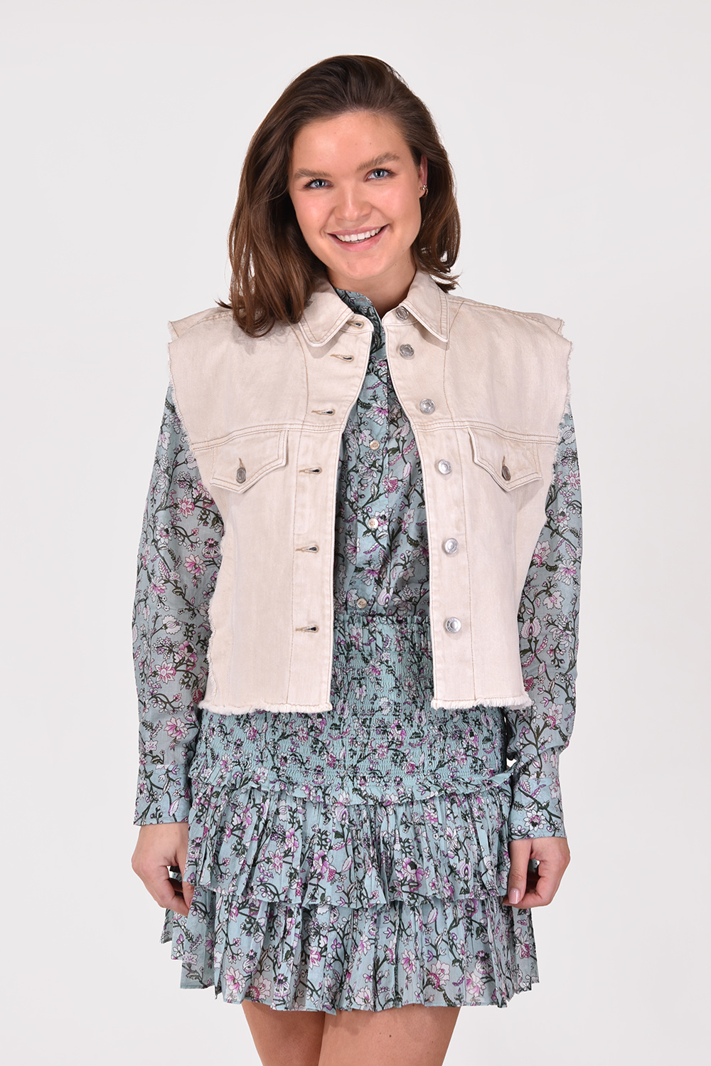 Marant Etoile gilet Tyra VE0080FA-A1H35E creme Marant Etoile gilet Tyra VE0080FA-A1H35E creme