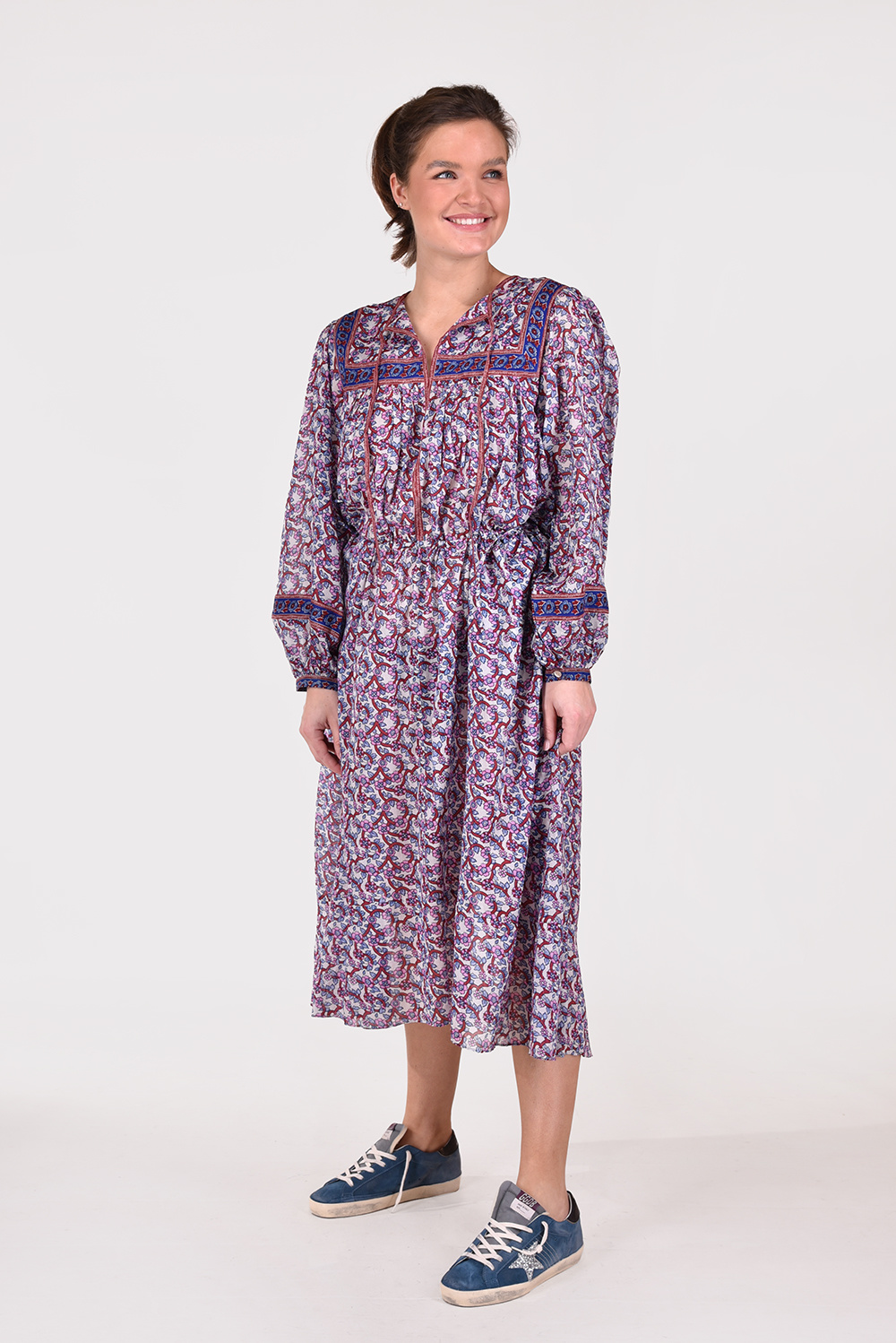 Marant Etoile jurk Greila RO0027FA-A1J50E paars Marant Etoile jurk Greila RO0027FA-A1J50E paars
