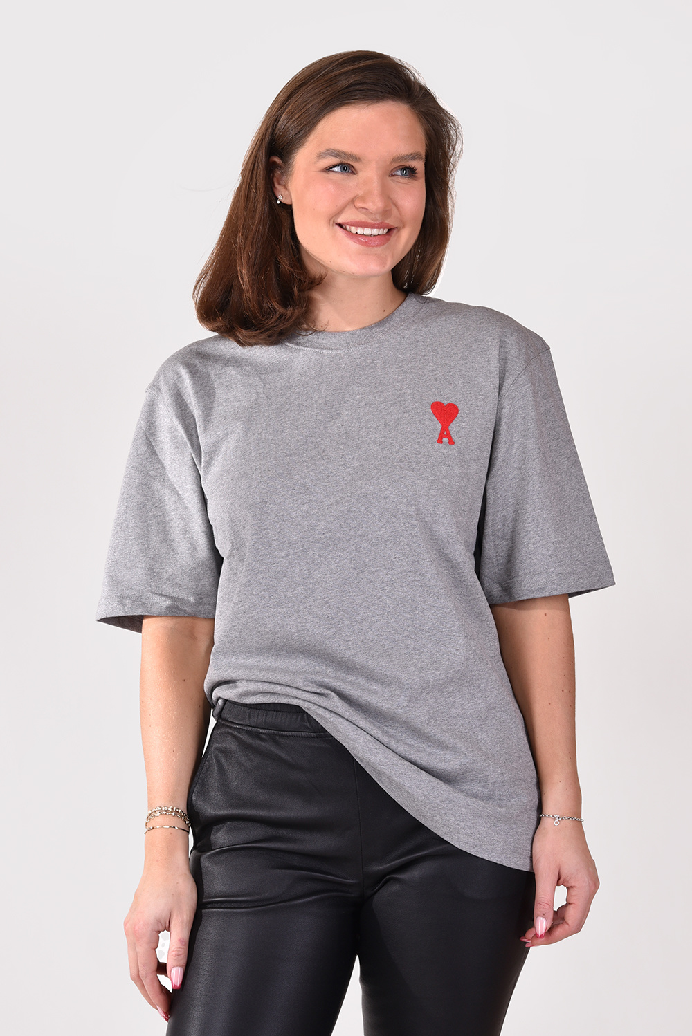 Ami Paris t-shirt Tonal ADC UTS004.726 grijs Ami Paris t-shirt Tonal ADC UTS004.726 grijs