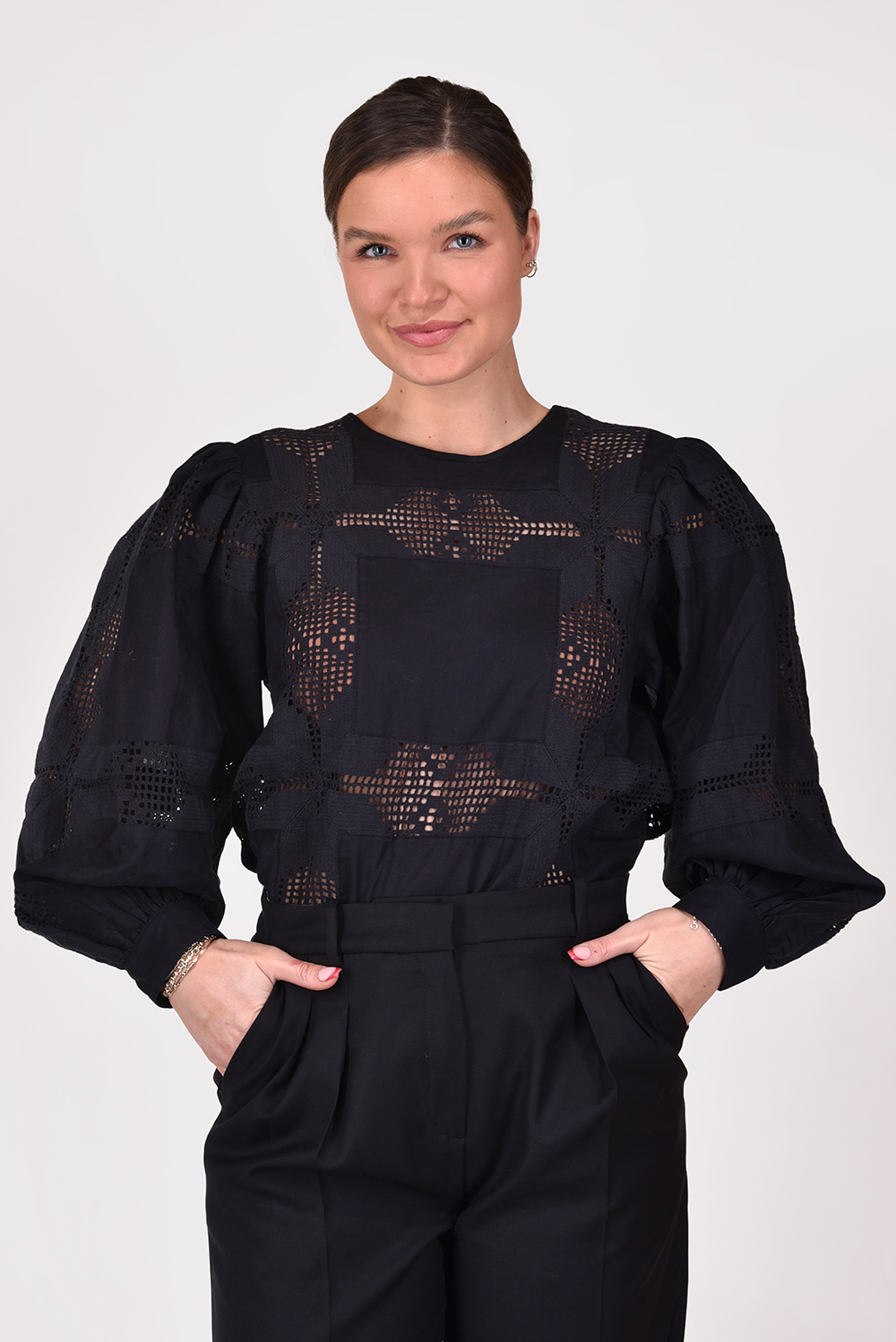 Magali Pascal blouse Arti MPRST23T28 zwart Magali Pascal blouse Arti MPRST23T28 zwart