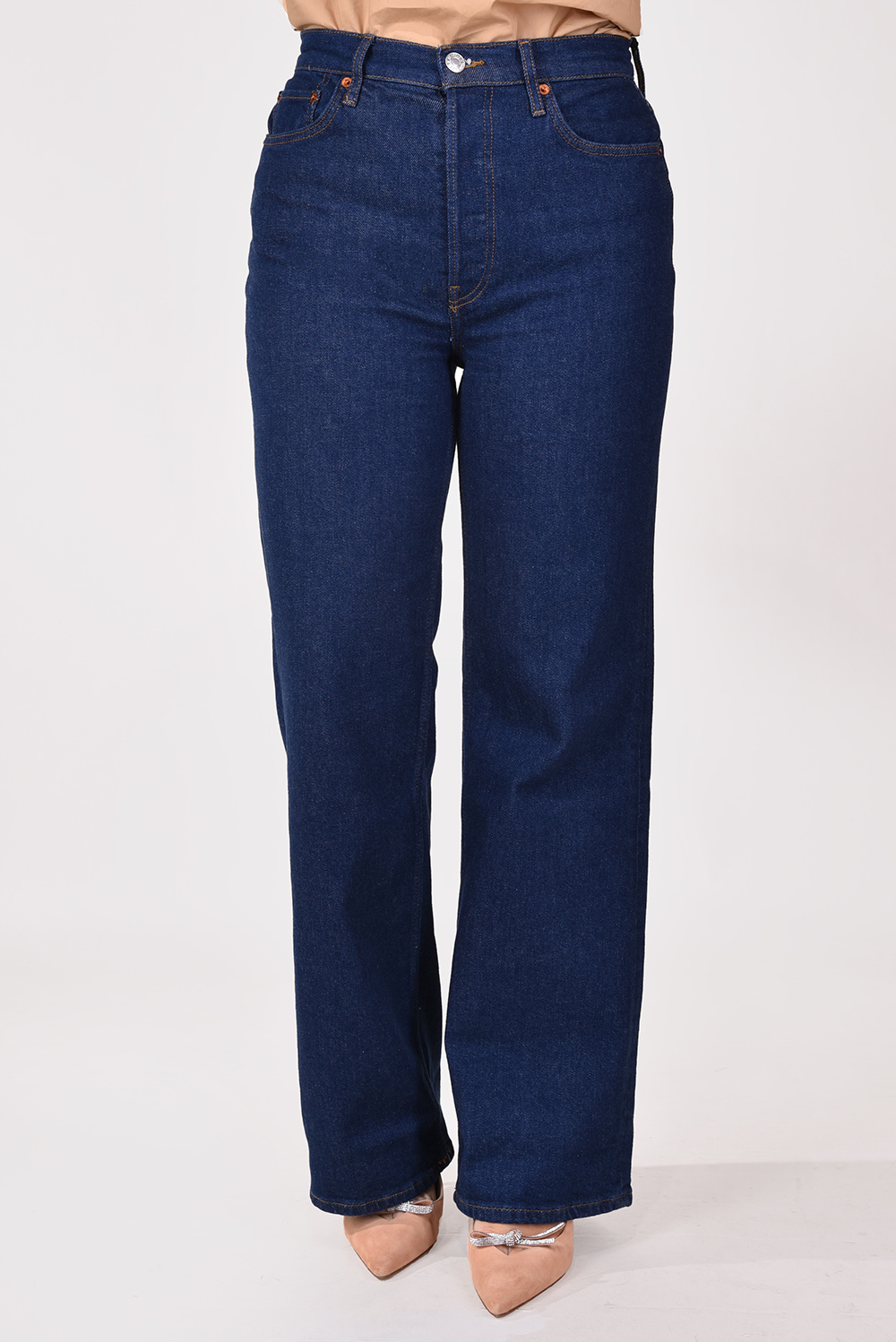 Re/Done jeans 70s Ultra High Rise Wide Leg 192-03WUHRSWL blauw Re/Done jeans 70s Ultra High Rise Wide Leg 192-03WUHRSWL blauw