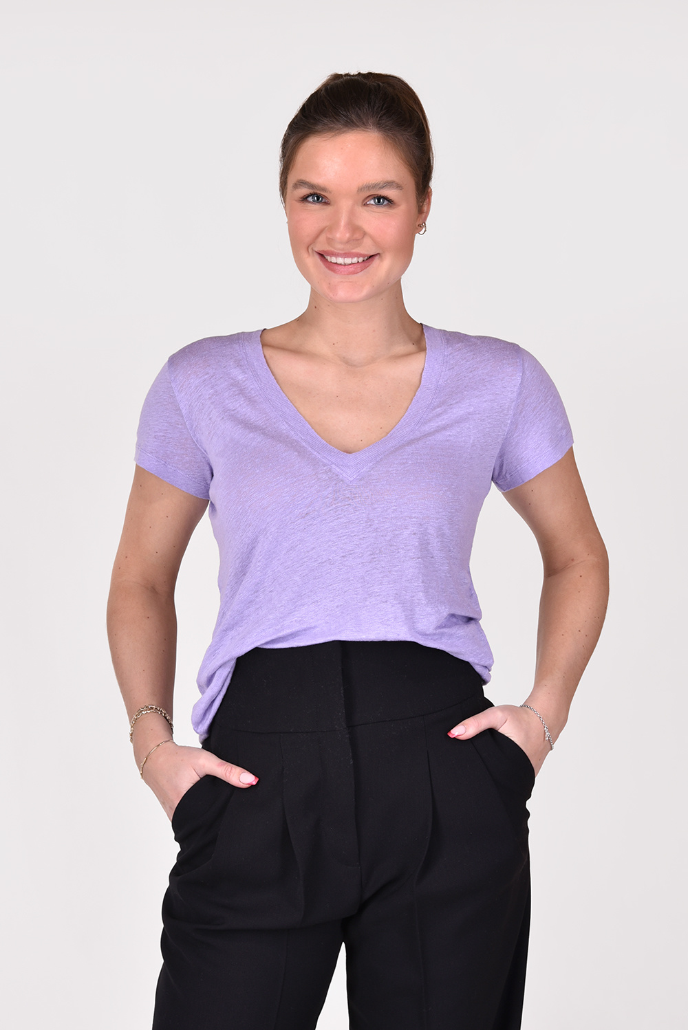 IRO t-shirt Rodeo WM19RODEO paars IRO t-shirt Rodeo WM19RODEO paars