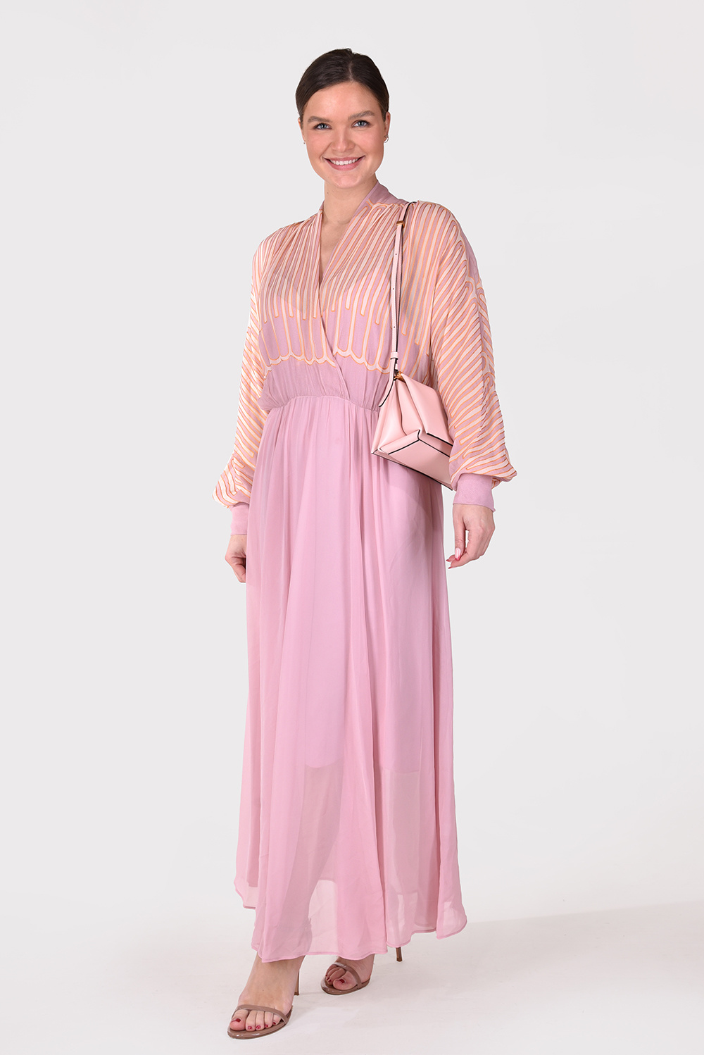 Forte_Forte jurk 10078 roze Forte_Forte jurk 10078 roze