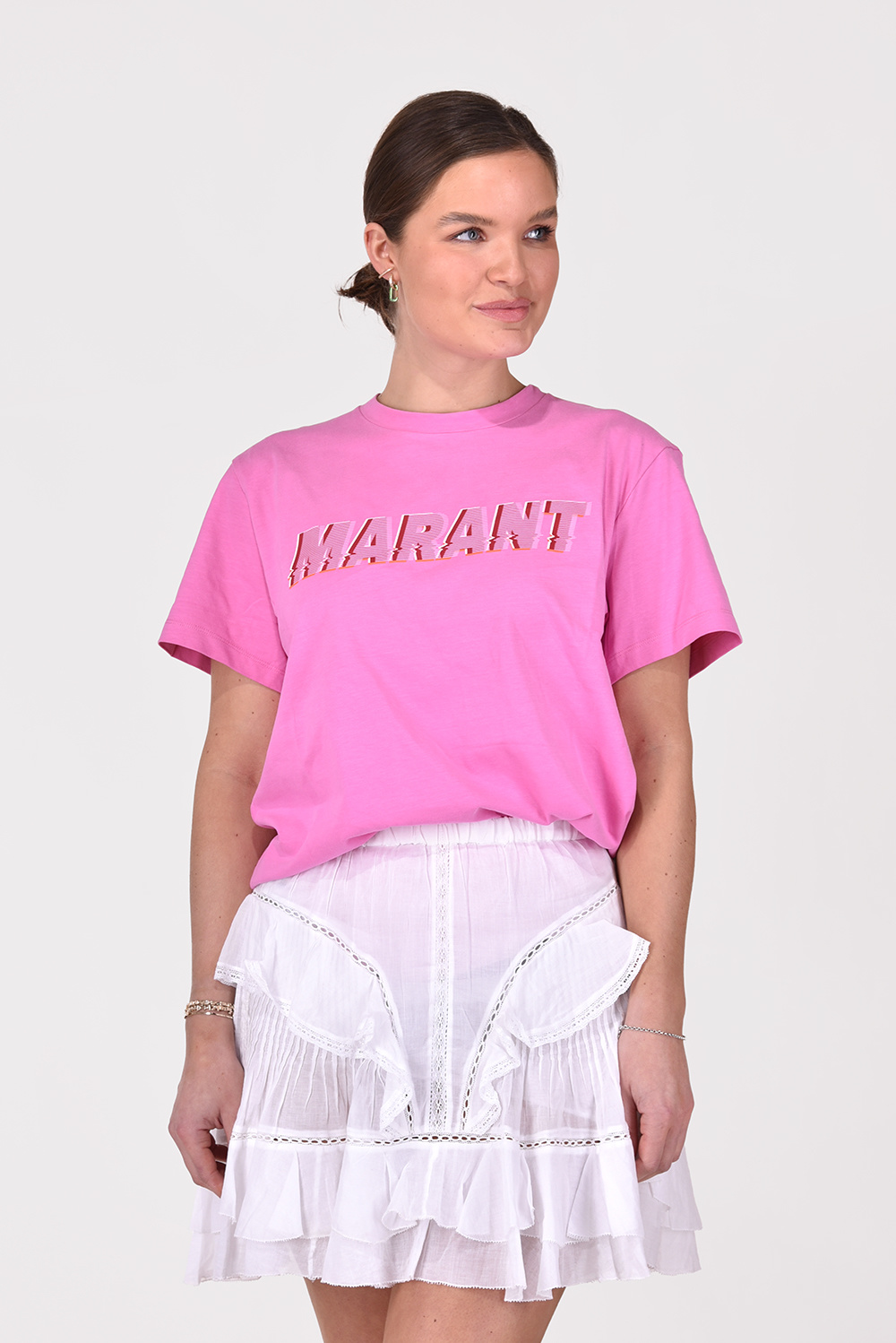 Marant Etoile t-shirt Edwige TS0035FA-A1N91E roze Marant Etoile t-shirt Edwige TS0035FA-A1N91E roze