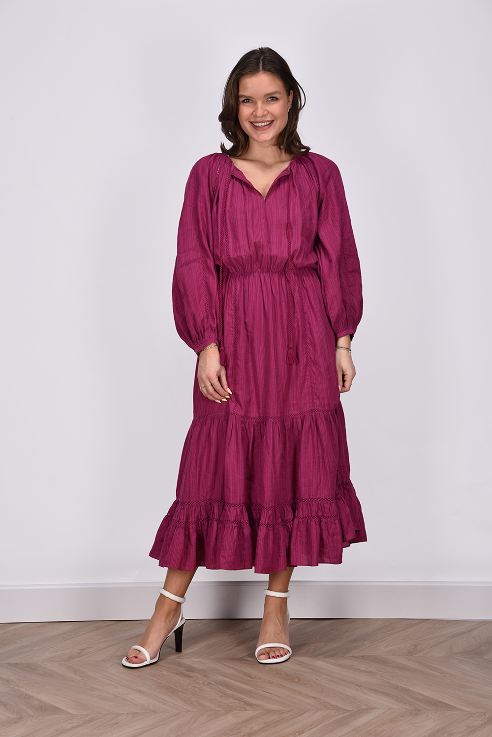 Marant Etoile jurk Latifa RO0049FA-A1J55E paars Marant Etoile jurk Latifa RO0049FA-A1J55E paars