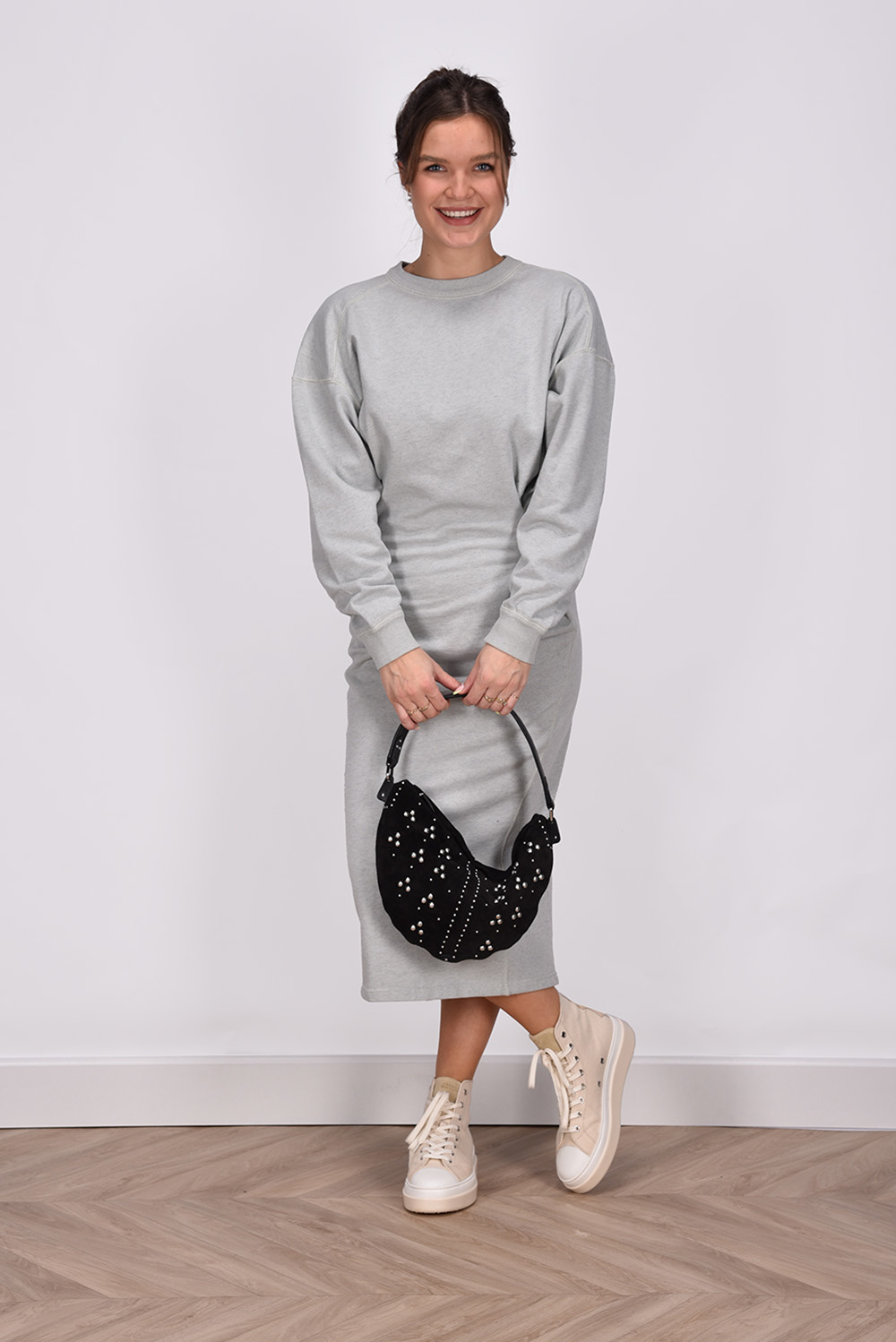 Marant Etoile jurk Meg RO0063FA-A1M85E grijs Marant Etoile jurk Meg RO0063FA-A1M85E grijs