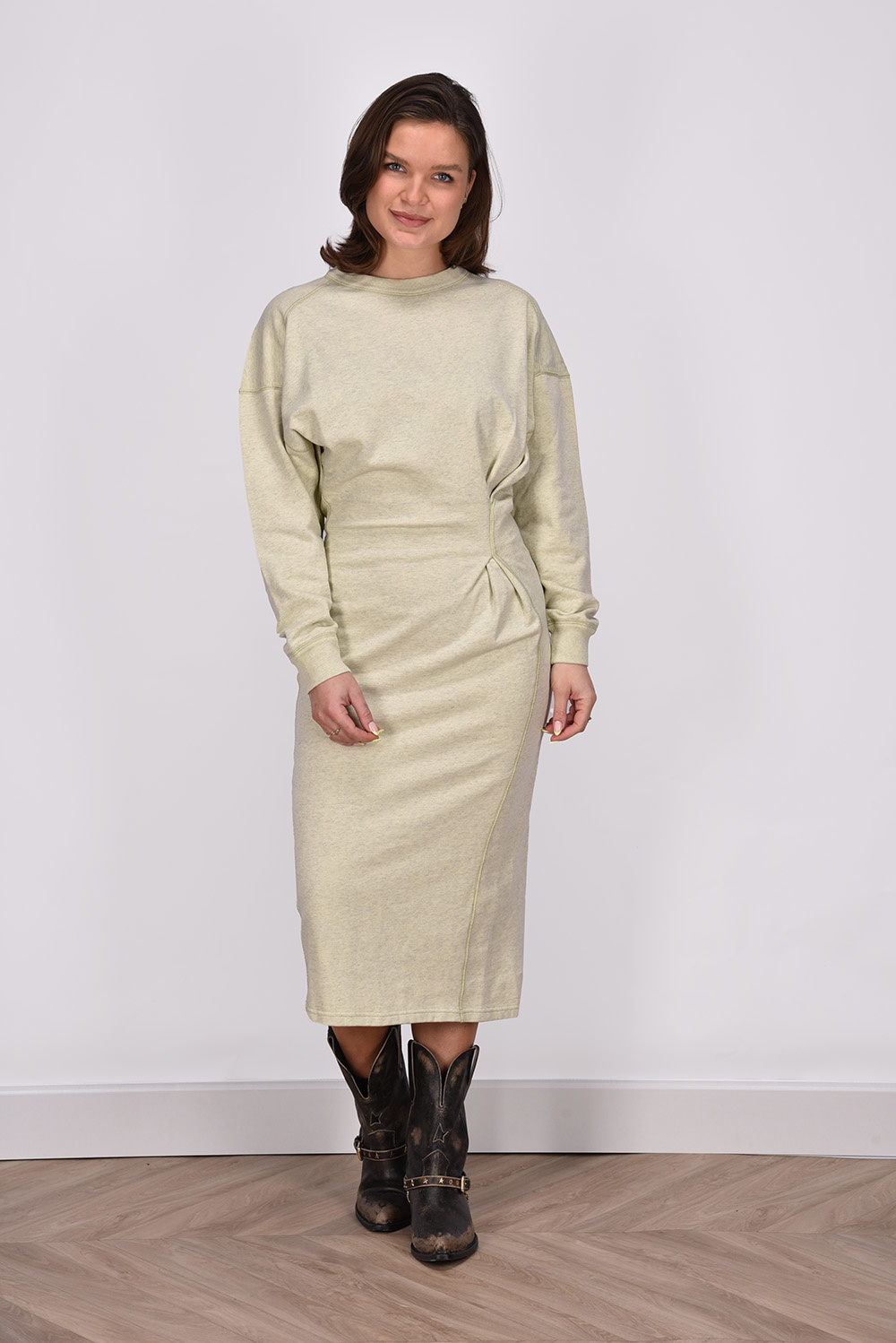 Marant Etoile jurk Meg RO0063FA-A1M85E geel Marant Etoile jurk Meg RO0063FA-A1M85E geel