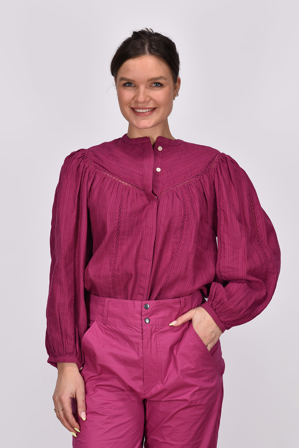 Marant Etoile blouse Leonard HT0039FA-A1J55E roze Marant Etoile blouse Leonard HT0039FA-A1J55E roze