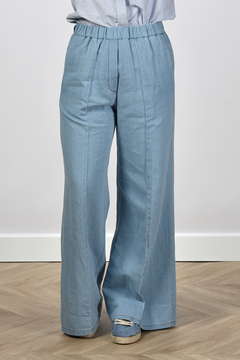 Forte_Forte broek 10037 blauw Forte_Forte broek 10037 blauw