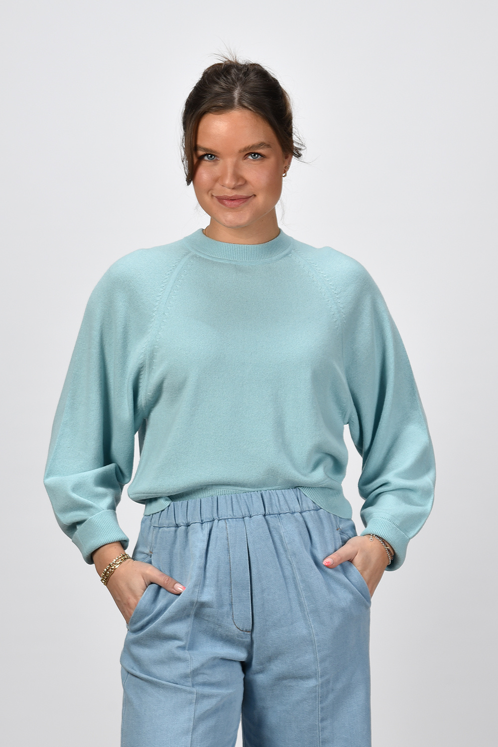 Loulou Studios trui Pemba blauw Loulou Studios trui Pemba blauw