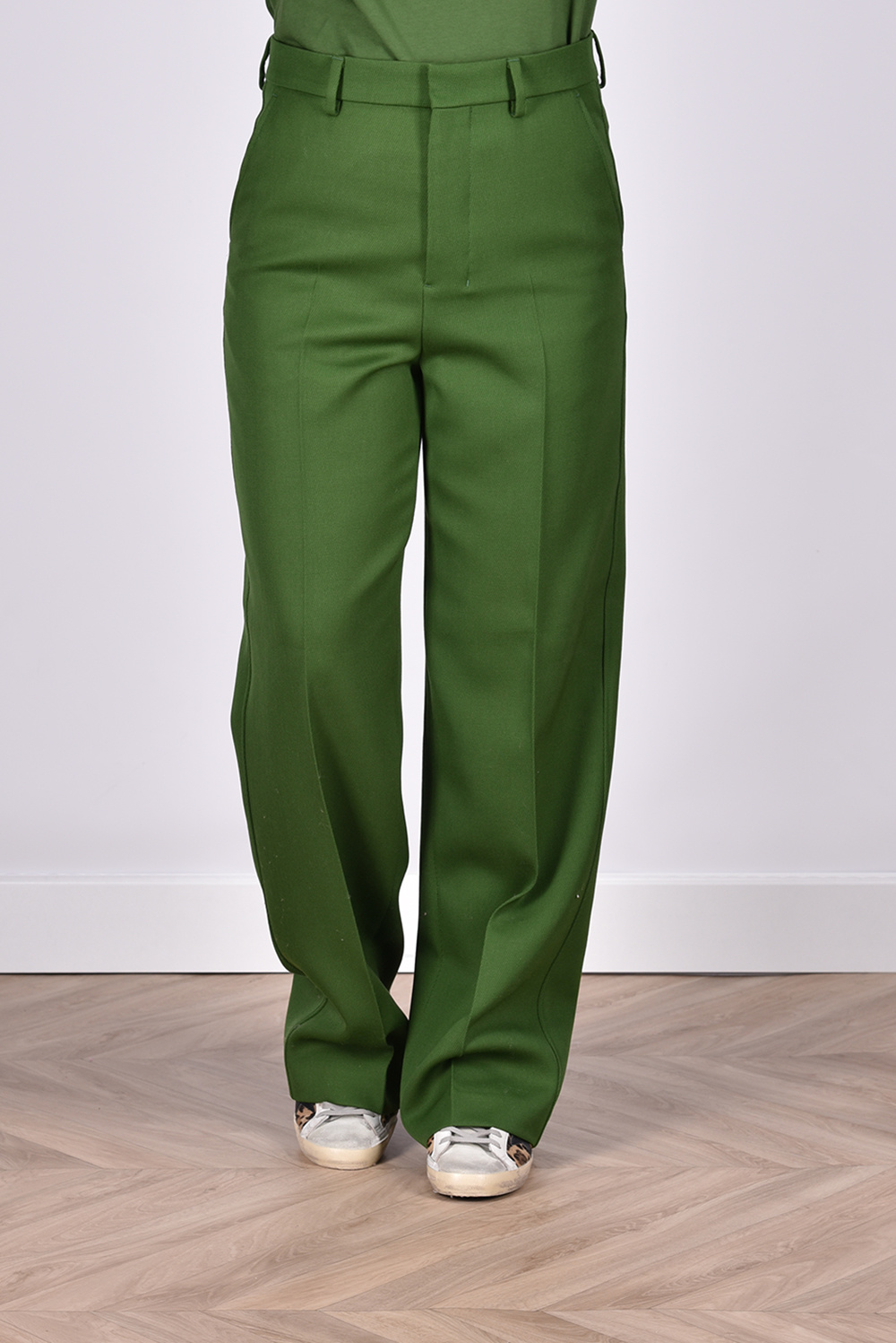 Ami Paris broek Wide Fit FTR423.WV0004 groen Ami Paris broek Wide Fit FTR423.WV0004 groen