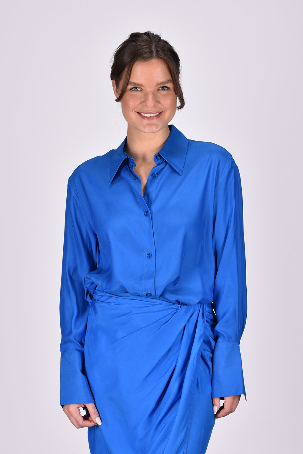 GAUGE81 blouse Okayi 2-23-2-13 blauw GAUGE81 blouse Okayi 2-23-2-13 blauw