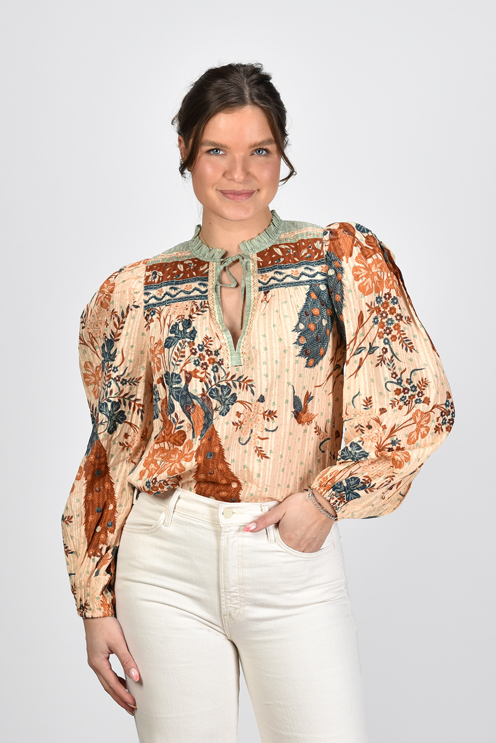 Ulla Johnson blouse Rana SP230263 oranje Ulla Johnson blouse Rana SP230263 oranje