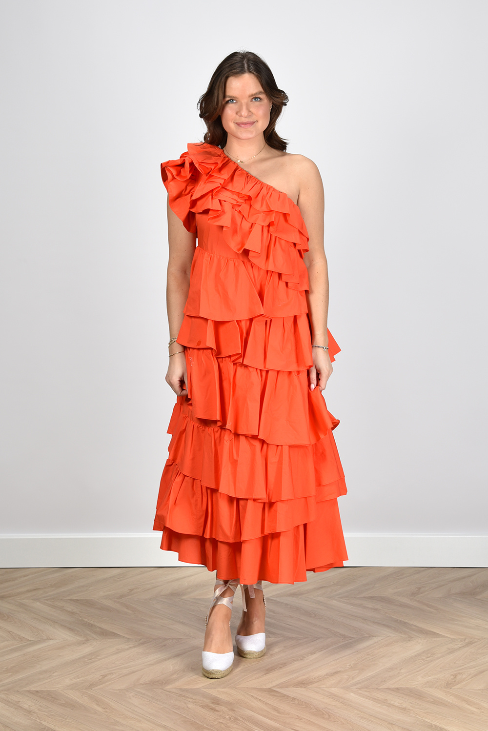 Ulla Johnson jurk Ariadne SP230186 oranje Ulla Johnson jurk Ariadne SP230186 oranje