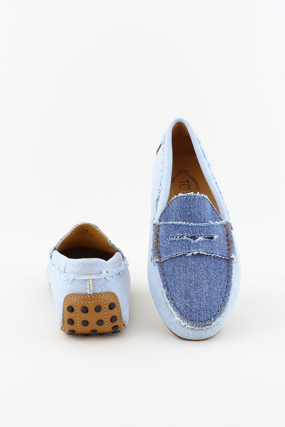 Tods hotsell denim loafers