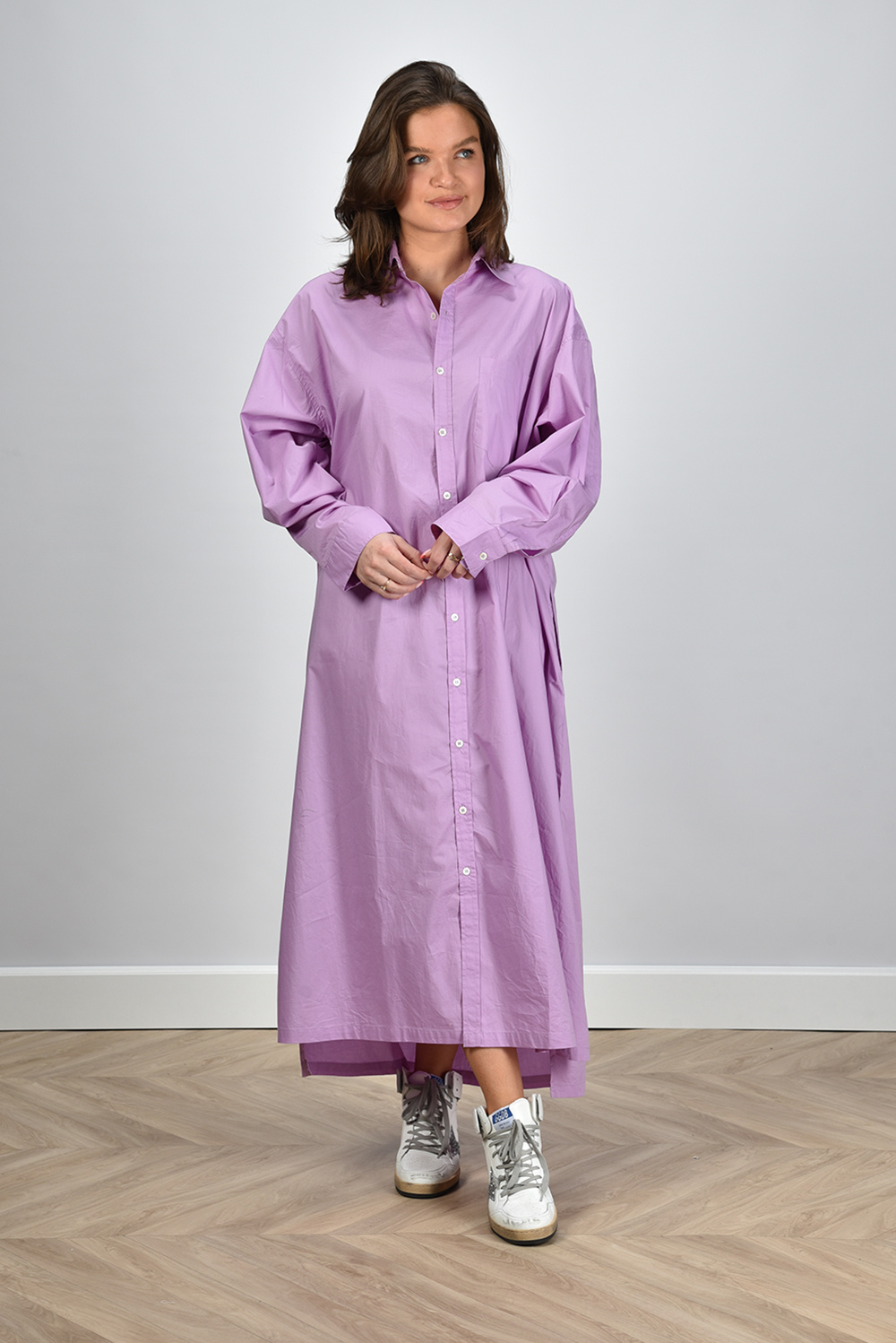 Sea Me Happy jurk Geenah Shirt Poplin Uni roze Sea Me Happy jurk Geenah Shirt Poplin Uni roze