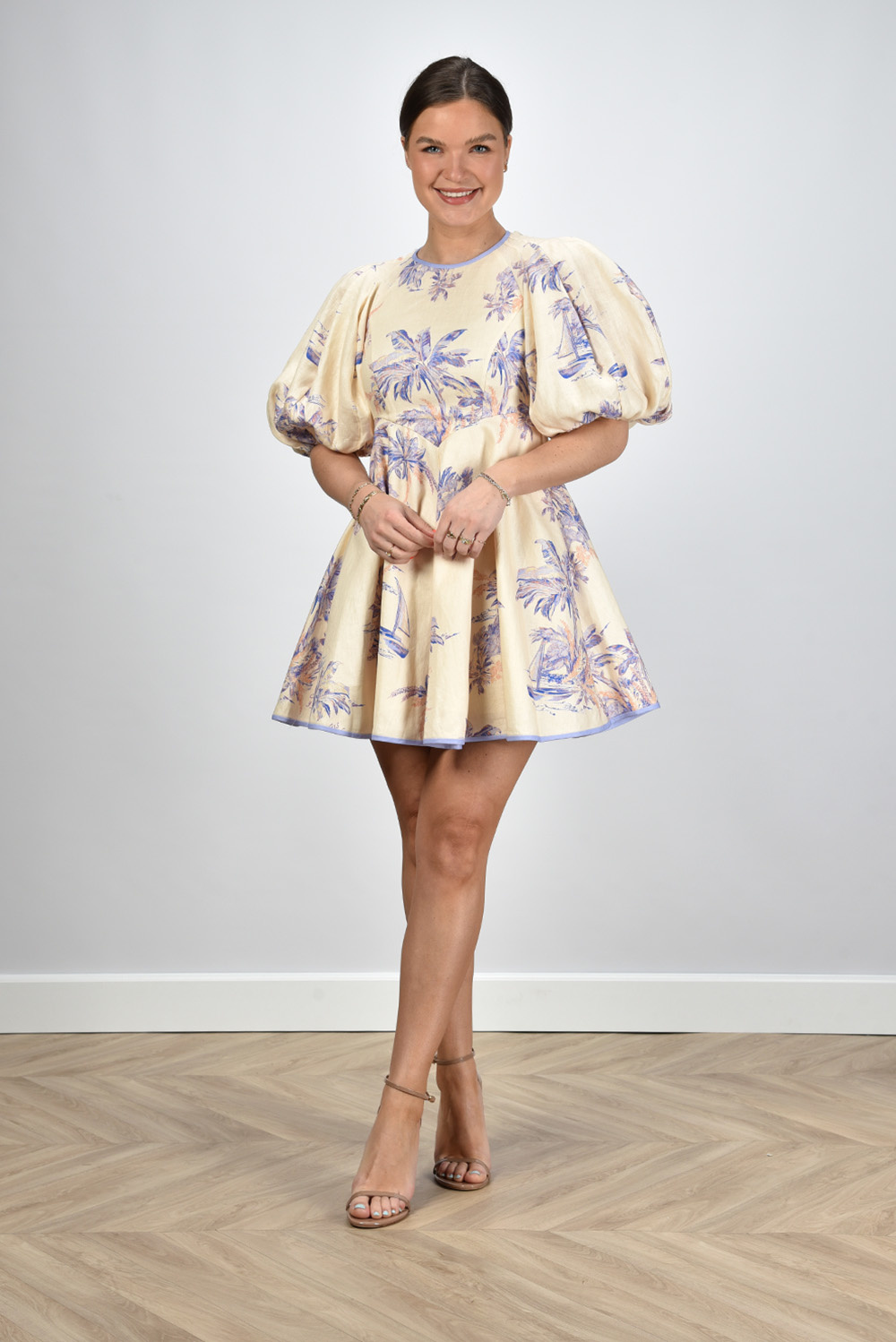 Zimmermann jurk Linen Day Mini 9789DRHIG creme Zimmermann jurk Linen Day Mini 9789DRHIG creme