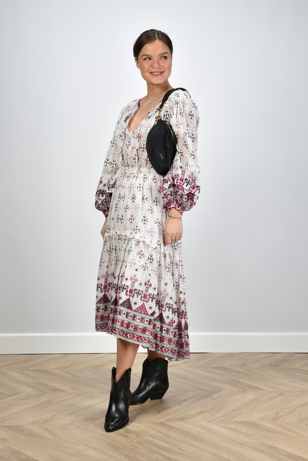Marant Etoile jurk Fratela RO0021FB-A1J53E wit Marant Etoile jurk Fratela RO0021FB-A1J53E wit