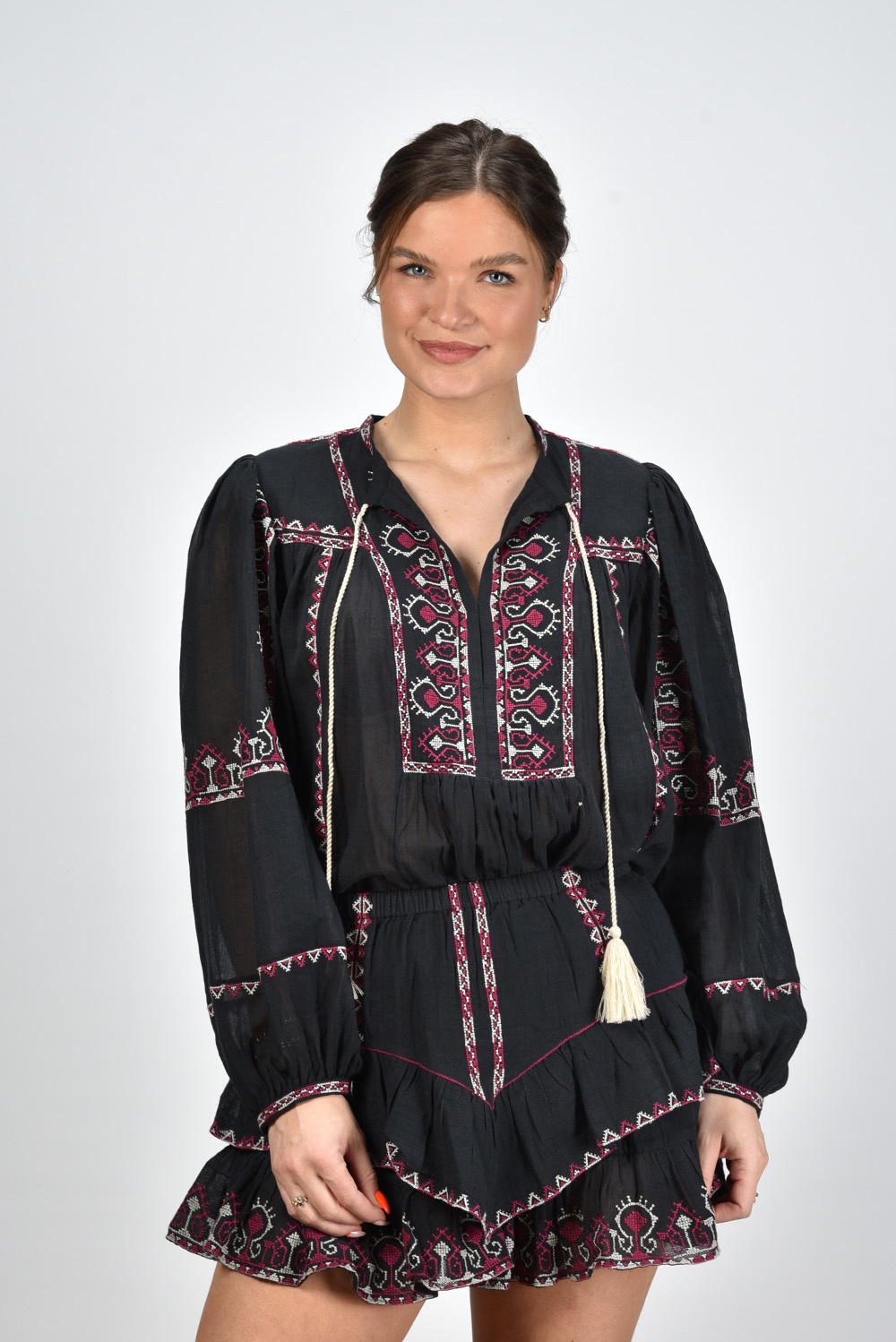 Marant Etoile blouse Kiledia HT0043FA-A1J56E zwart Marant Etoile blouse Kiledia HT0043FA-A1J56E zwart