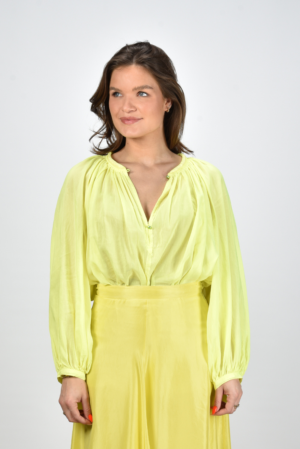 Forte_Forte blouse 10390 geel Forte_Forte blouse 10390 geel