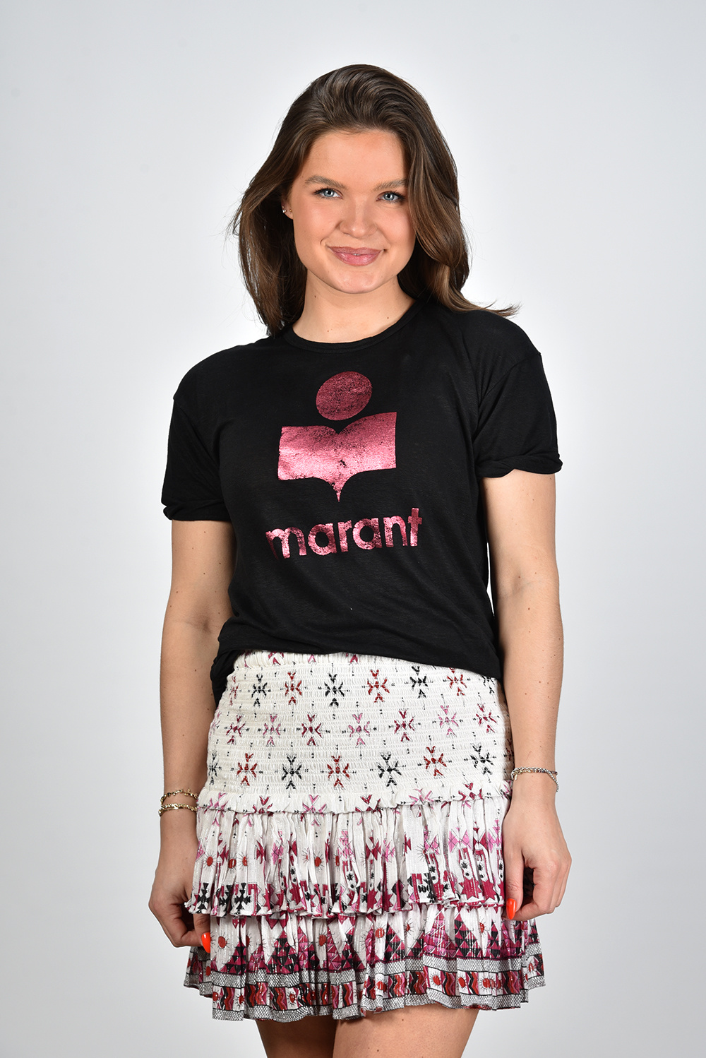 Marant Etoile t-shirt Koldi TS0004FA-A1N10E roze Marant Etoile t-shirt Koldi TS0004FA-A1N10E roze