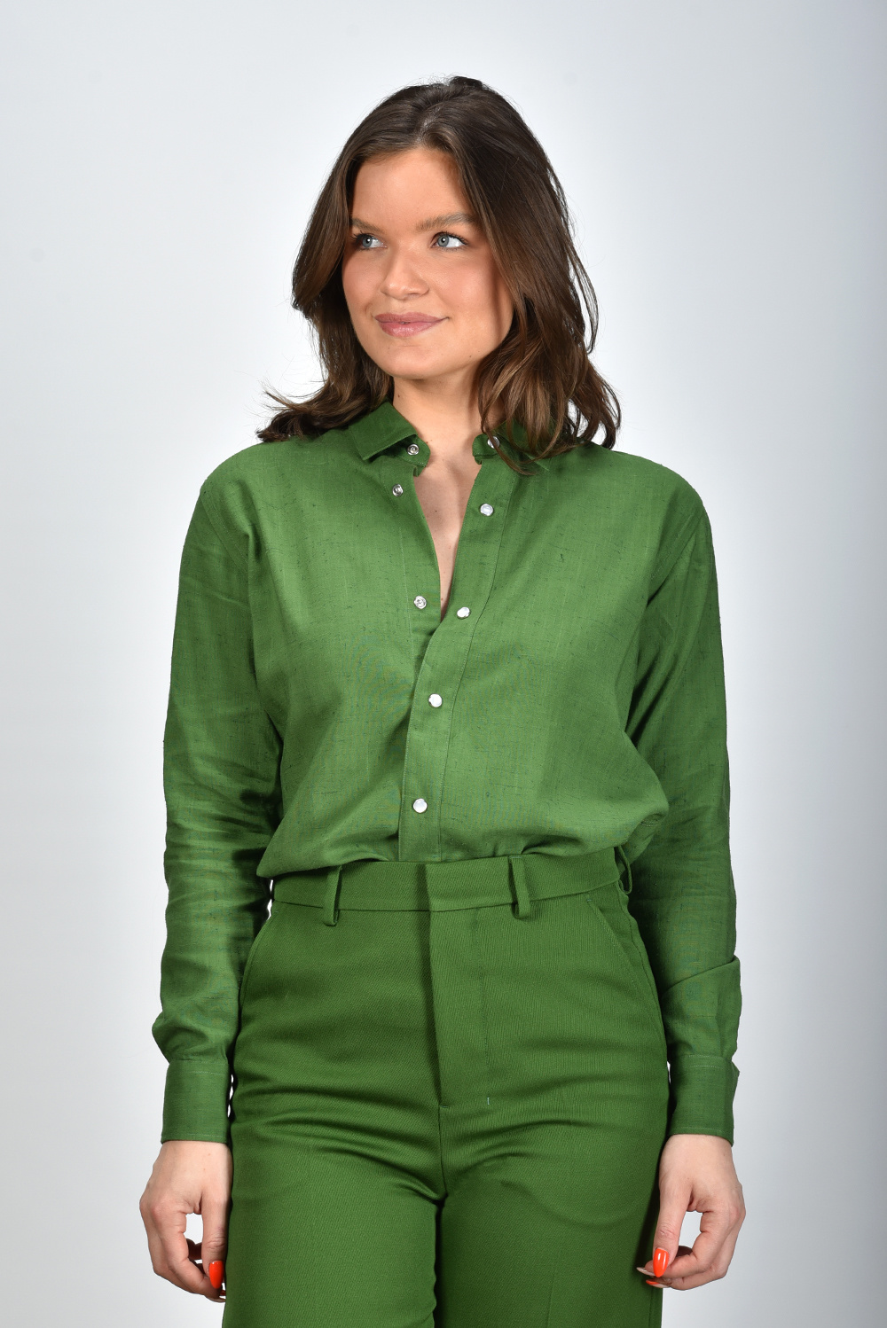 Ami Paris blouse Western FSH085.VI0003 groen Ami Paris blouse Western FSH085.VI0003 groen