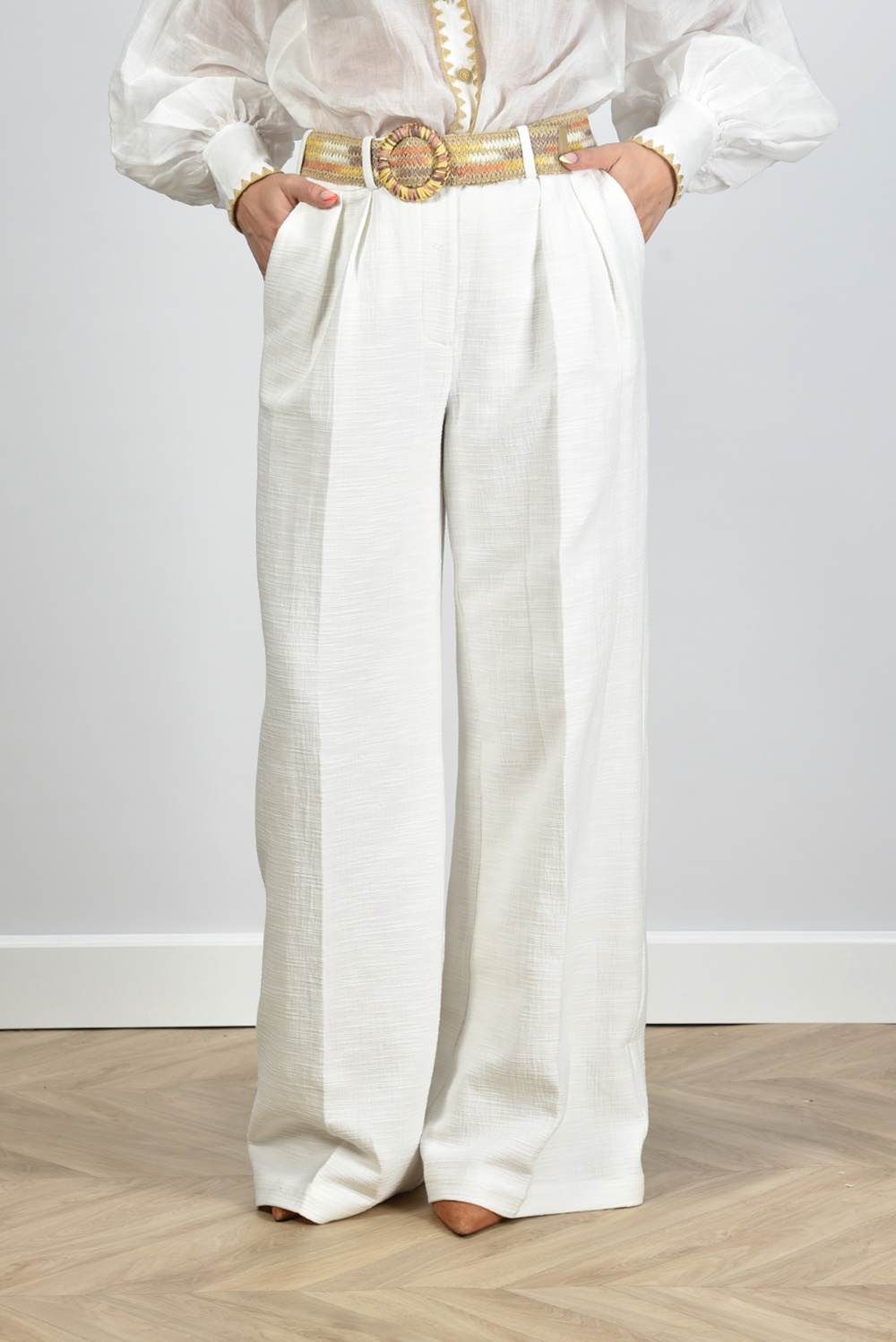 Zimmermann broek Devi Tuck 3824PSS231 wit Zimmermann broek Devi Tuck 3824PSS231 wit
