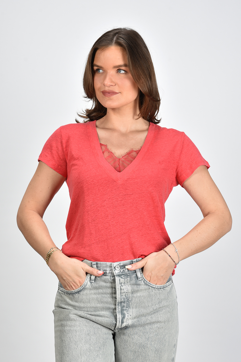 IRO t-shirt Rodeo WM19RODEO rood IRO t-shirt Rodeo WM19RODEO rood