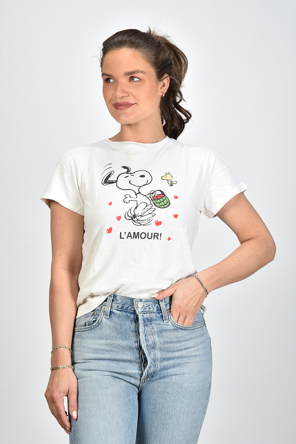 Re/Done t-shirt Classic Tee 024-2WCGT227 wit Re/Done t-shirt Classic Tee 024-2WCGT227 wit