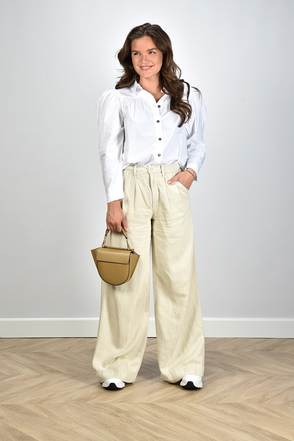 Ganni blouse F7958 wit Ganni blouse F7958 wit