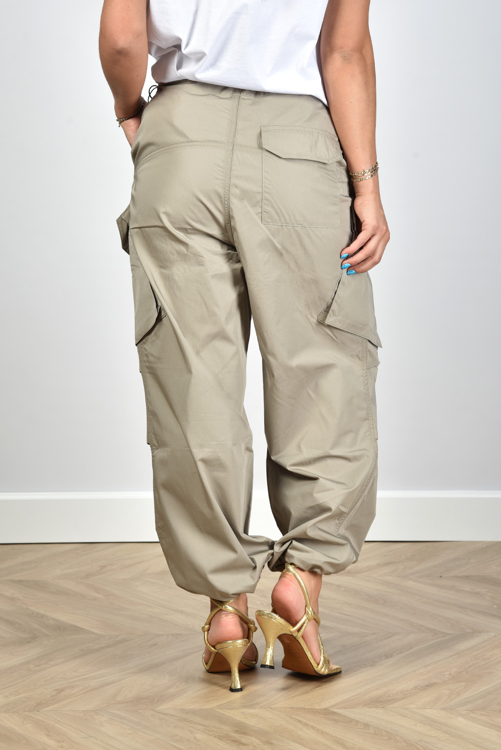 Agolde Agolde broek Ginerva Cargo A9114 1533 taupe