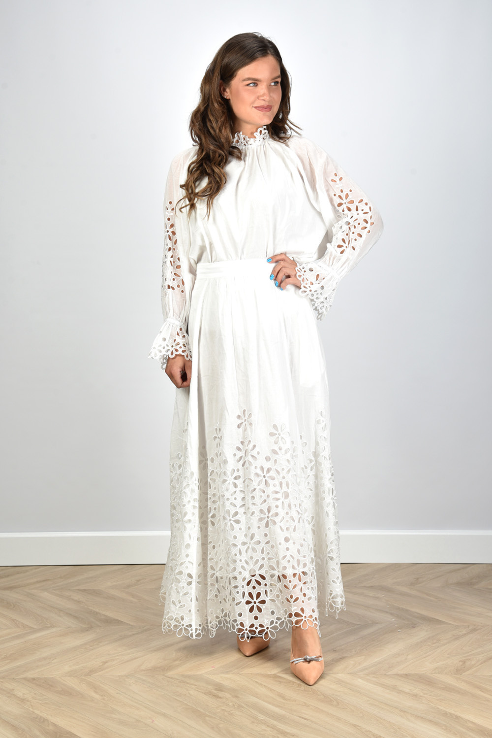 Magali Pascal rok Colombe MPPF23SK04 wit Magali Pascal rok Colombe MPPF23SK04 wit