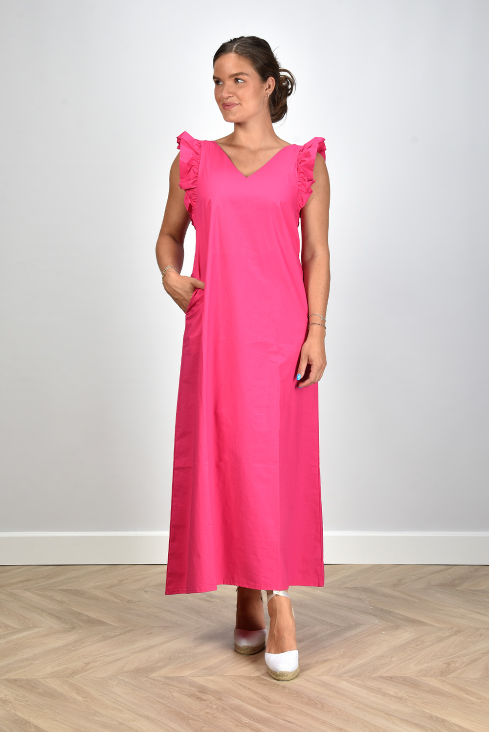 Sea Me Happy jurk Josephine Poplin roze Sea Me Happy jurk Josephine Poplin roze