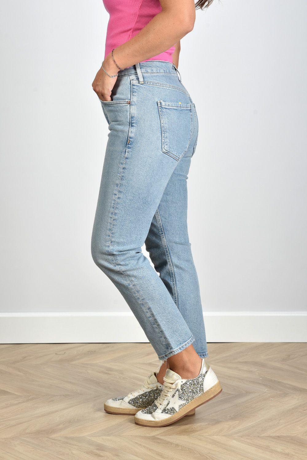 Agolde Agolde jeans Riley Crop A056E 1370 blue