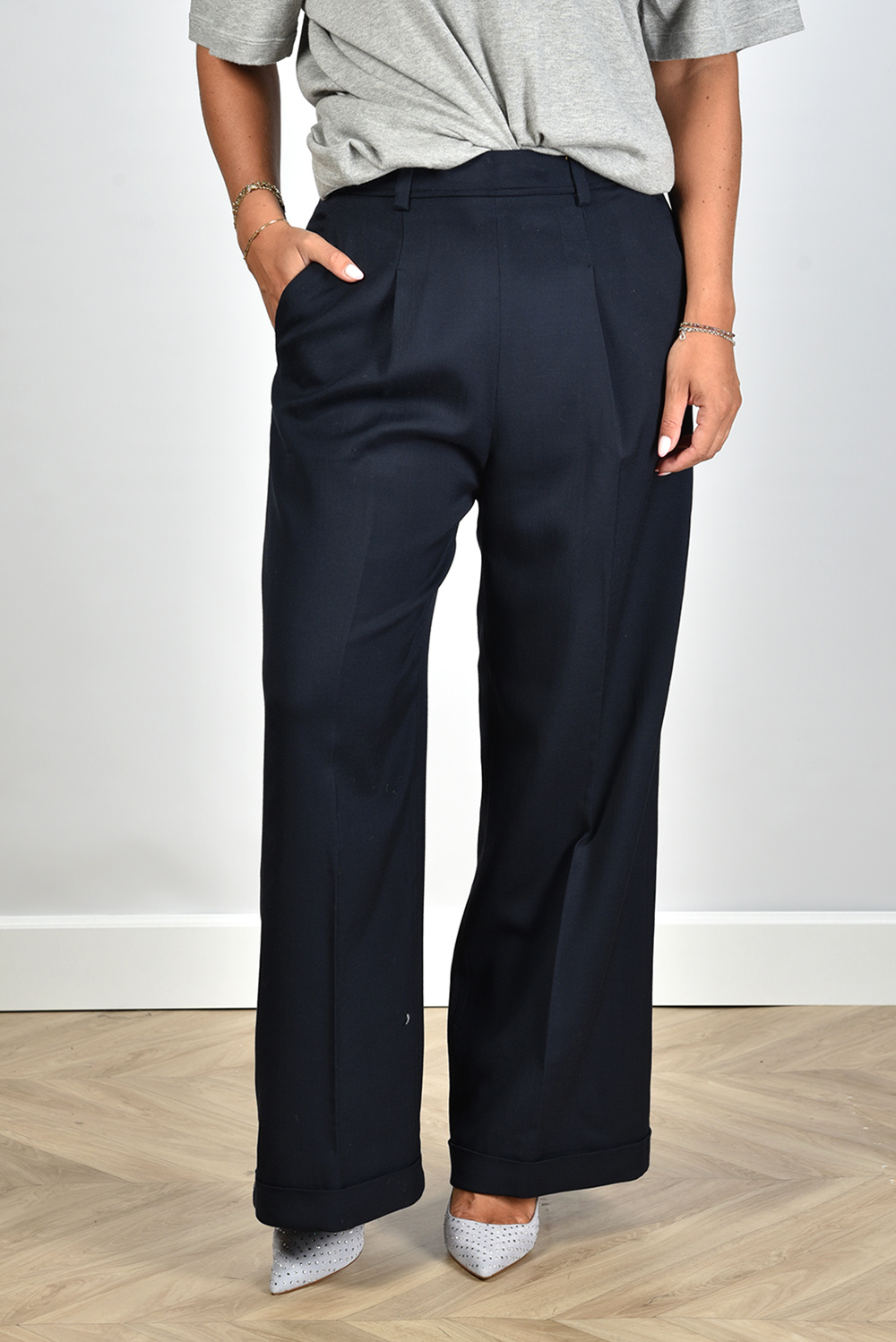 Forte_Forte broek 10632 blauw Forte_Forte broek 10632 blauw