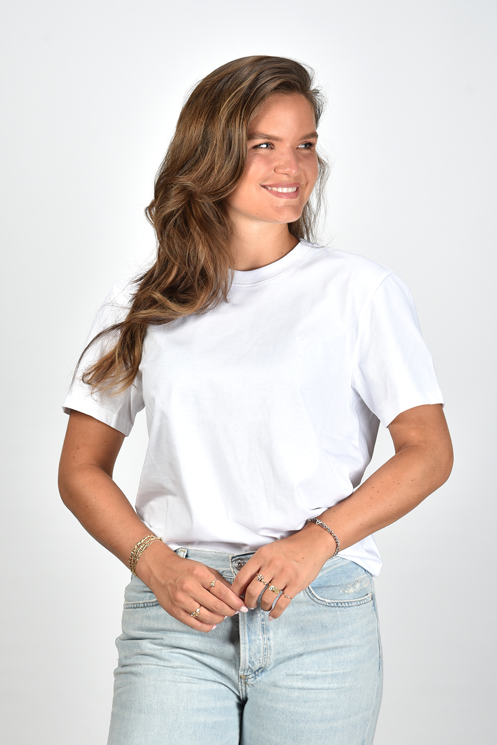 Ami Paris t-shirt ADC UTS003.724 wit Ami Paris t-shirt ADC UTS003.724 wit