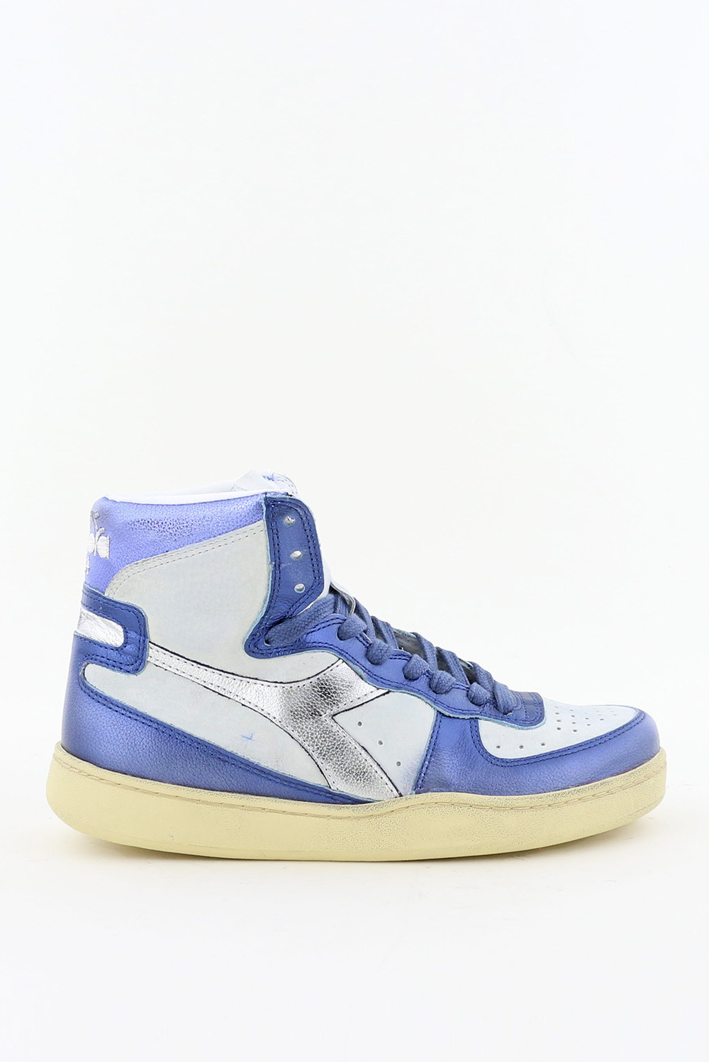 Diadora Heritage sneakers Mi Basket Metal Pigskin Used 201.179440 blauw Diadora Heritage sneakers Mi Basket Metal Pigskin Used 201.179440 blauw