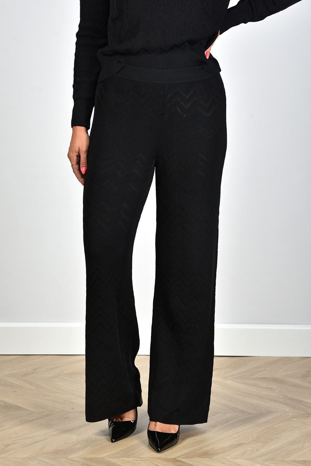 Missoni broek DS23WI0S-BK027A zwart Missoni broek DS23WI0S-BK027A zwart