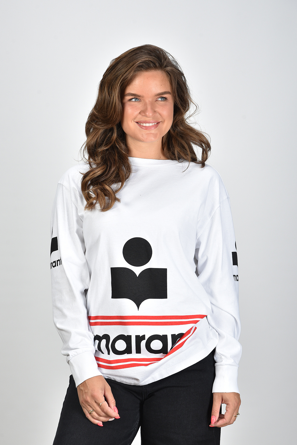 Marant Etoile t-shirt Gianni TS0130FA-A3N59E wit Marant Etoile t-shirt Gianni TS0130FA-A3N59E wit