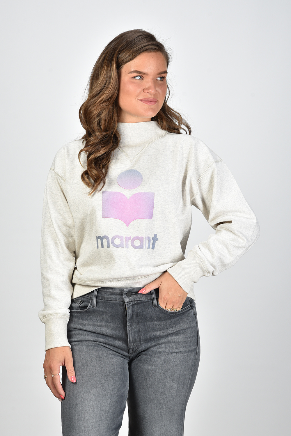 Marant Etoile trui Moby SW0003FA-A3M56E creme Marant Etoile trui Moby SW0003FA-A3M56E creme