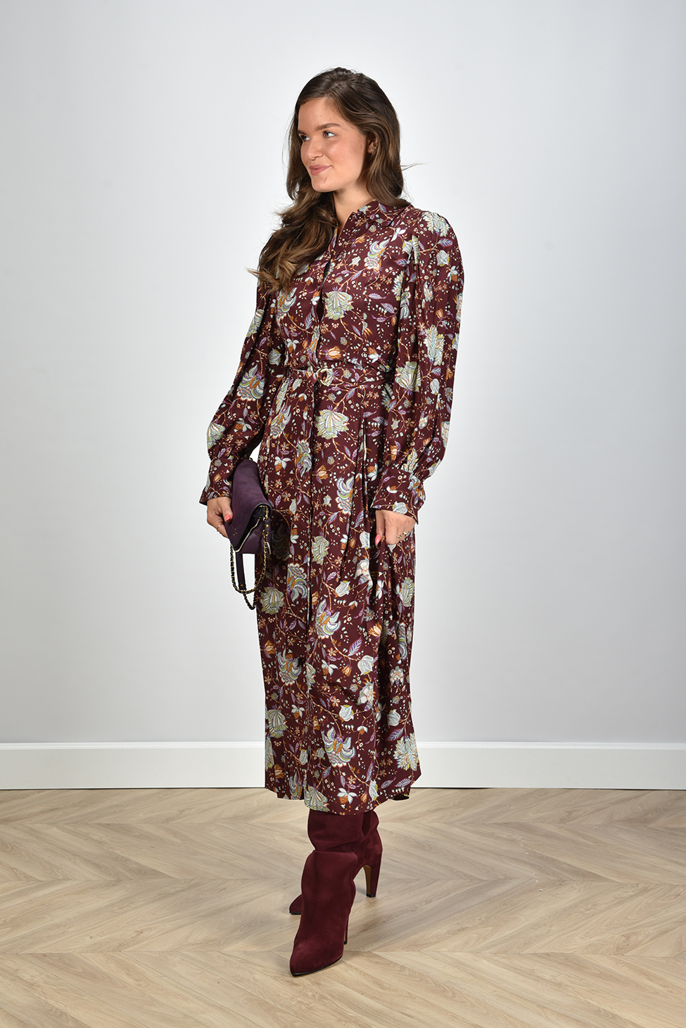 Ulla Johnson jurk Athena FA230151 rood Ulla Johnson jurk Athena FA230151 rood
