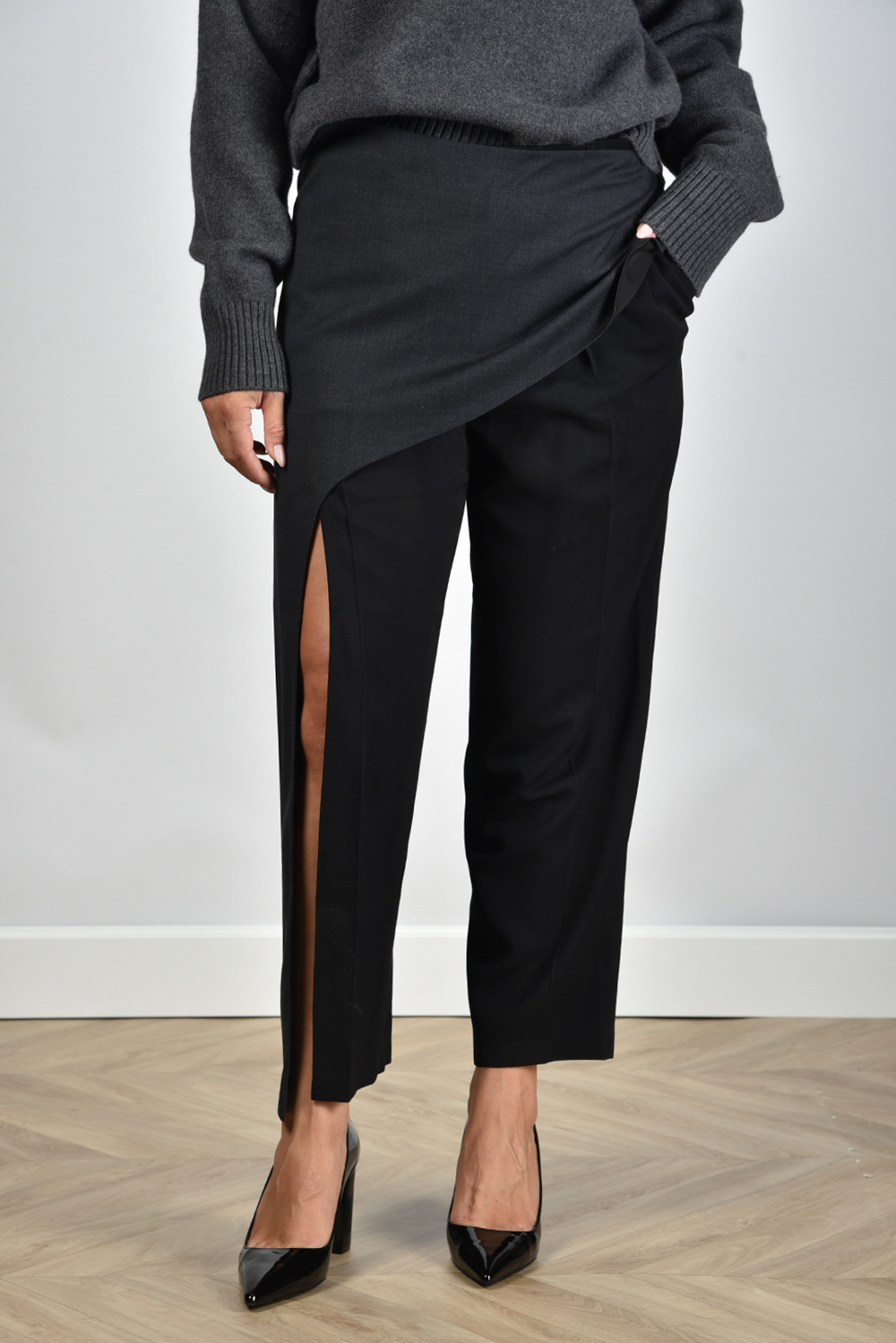 1/OFF Paris broek Layover Skirt 31153-07 zwart 1 1/OFF Paris broek Layover Skirt 31153-07 zwart 1